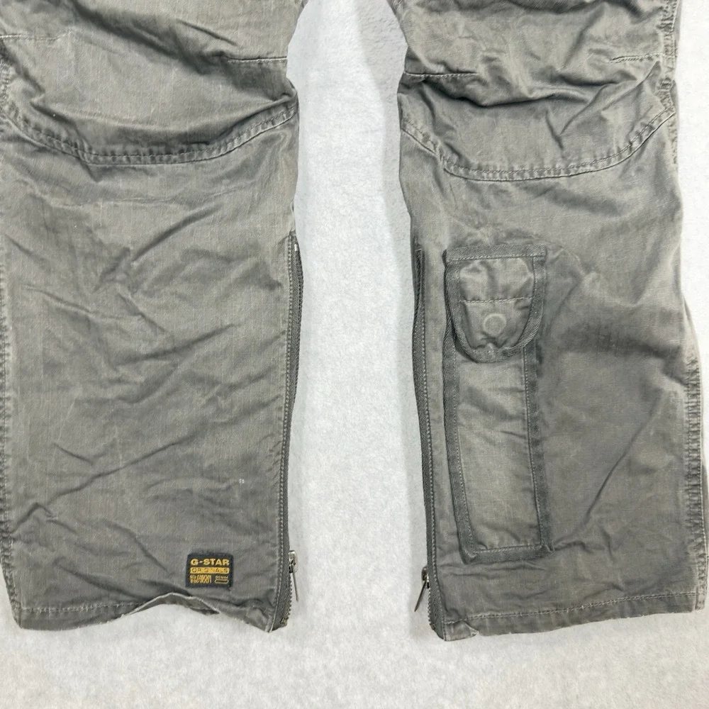 G-Star Raw SC ARMY ELWOOD Pants Mens 28x32 Gray Cargo Utility Knife Pocket - Picture 3 of 8